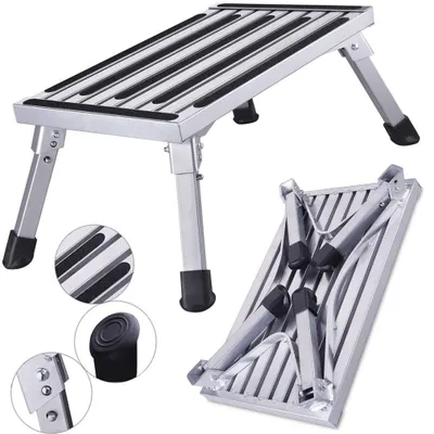 Image de Échelle pliante en aluminium - Pliable - Pieds antidérapants - Charge max. 150 kg - Gain de place