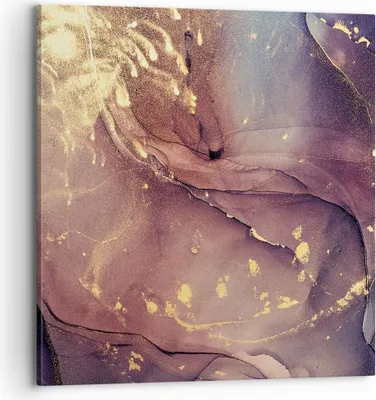 Produktbild von Bild auf Leinwand - Leinwandbild - Einteilig - Stein Gold Marmor - 70x70cm - Wand Bild - Wanddeko - Wandbilder - Leinwanddruck - Bilder - Wanddekoration - Leinwand bilder - Wandbild - AC70x70-4714