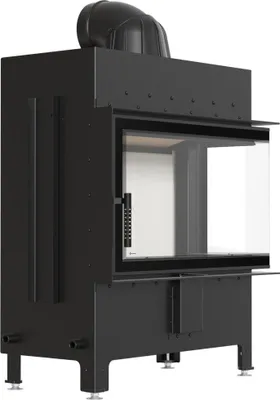 Produktbild von Kamineinsatz aus Stahl KRATKI LUCY rechts 14 kW Ø 200 mit Türfeder