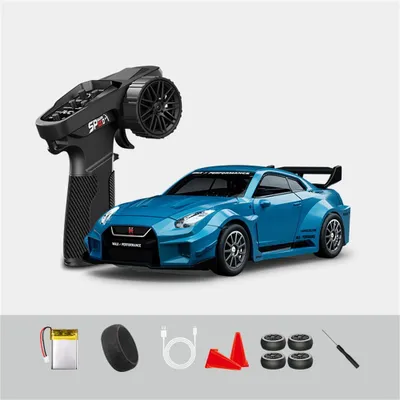 Produktbild von Hstar D43-02 RC Drift Auto 1:43, 2,4G 4WD, Gyro, proportional, Metall Karosserie, LED Licht, Mini Racing Car RTR, High Speed, Typ: Dunkelblau 02Q7