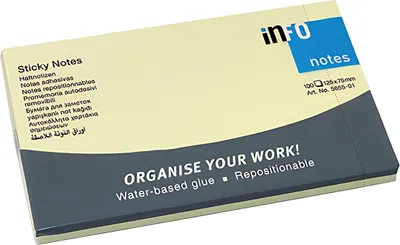 Produktbild von Gelbe Haftnotizen 125x75 100 Blatt pro Block