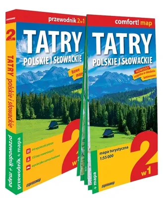 Zdjęcie produktu dla Tatry polskie i slowackie 2w1 przewodnik + mapa