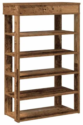 Immagine prodotto di vidaXL Portascarpe effetto legno vecchio 60x30x98 cm Materiale a base di legno
