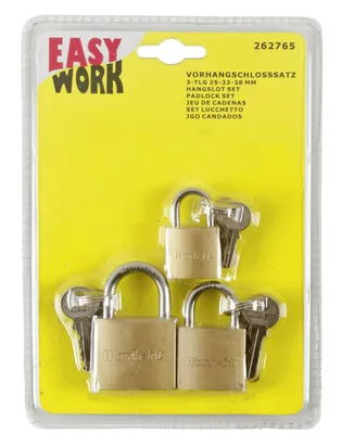 Produktbild von Easy Work Vorhangschlosssatz 3-tlg.