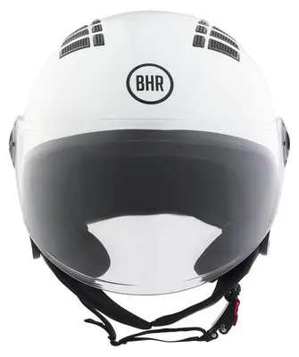 Immagine prodotto di BHR 834 FLOW - Casco Moto Demi-Jet Estivo Omologato ECE 22.06 con 16 Fori di Aerazione - Visiera Antigraffio e Sgancio Micrometrico, Bianco, S