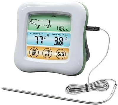 Image de Thermomètre numérique pour barbecue et rôtissage avec minuterie, très précis pour la cuisson du fromage et les grillades
