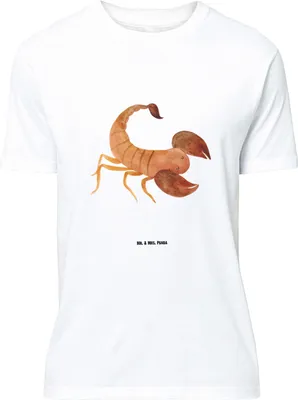 Produktbild von Mr. & Mrs. Panda T-Shirt Sternzeichen Skorpion Classic - Weiß - Geschenk, Tshirt, Großes, November, Geburtstag Oktober, Skorpione, Oversize, mit Spruch, Shirt