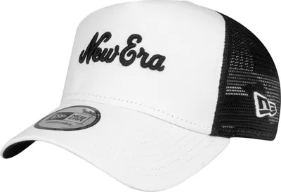 Produktbild von New Era Adjustable Trucker Cap - RETRO Brand Script weiß