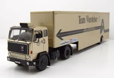Produktbild von Ixo Models TTR023 Volvo F89 1981 Renntransporter Team Warsteiner Arrows beige 1:43