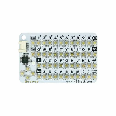 Produktbild von CardKB Mini Tastatur QWERTY 50 Tasten 88x54x5mm I2C RGB-LED für UIFlow Arduino