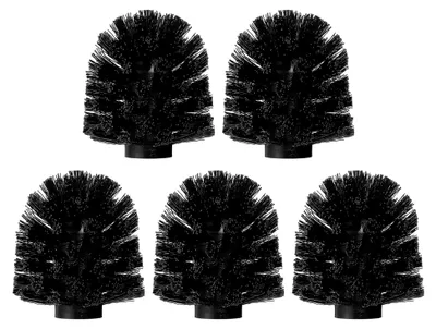 Produktbild von 5 Stück Ersatzköpfe für Toilettenbürsten mit Innengewinde 12mm, Kugelförmige Klobürstenköpfe in Schwarz