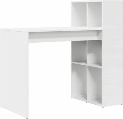 Immagine prodotto di vidaXL Scrivania con ripiano Bianco 108 x 55 x 103,5 cm Materiale a base di legno