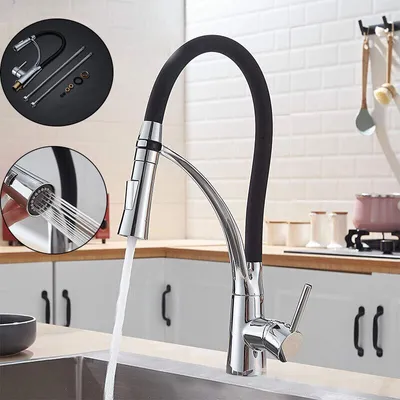 Produktbild von Küchenarmatur Brause Mischbatterie Wasserhahn Küche Edelstahl Einhandmischer