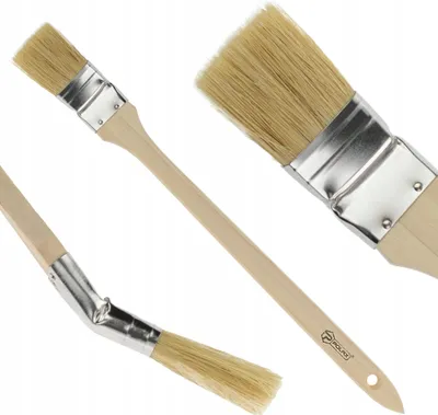 Produktbild von Angulierte Flachpinsel mit Holzgriff, 38 mm, Polax