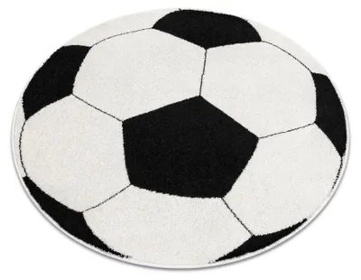 Imagen del producto de Alfombra SILVER circulo PIŁKA Fútbol  - blanco  circulo 120 cm