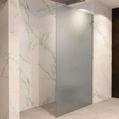 Produktbild von i-flair Duschabtrennung Walk In 110x200 cm aus satiniertem Sicherheitsglas mit 10 mm Glasstärke W740
