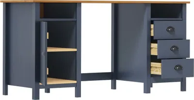 Obrázek produktu pro vidaXL Psací stůl Hill Grey 150x50x74 cm Masivní borovicové dřevo
