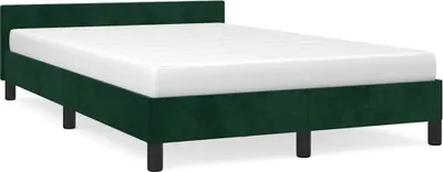 Obrázek produktu pro vidaXL Rám postele bez matrace tmavě zelený 120x200 cm sametový