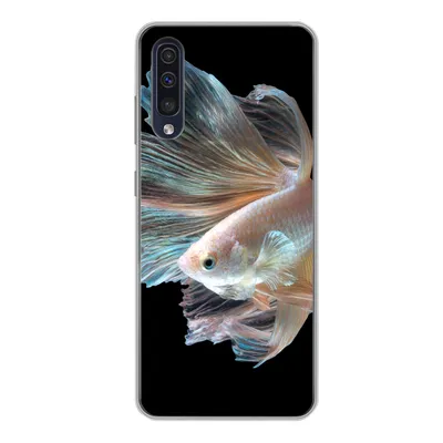 Produktbild von MuchoWow® Handyhülle Schutzhülle Hülle für Samsung Galaxy A50 Fisch - Schwanz - Schwarz Silikon Softcase Handy Hülle - Mobiltelefonhülle