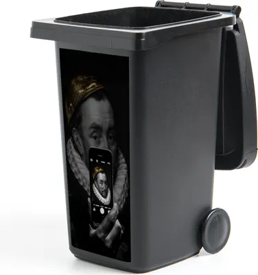 Produktbild von MuchoWow® Mülltonnenaufkleber Wilhelm von Oranien - Gemälde - Selfie 44x98 cm - Containeraufkleber - Aufkleber - Mülltonnen-Aufkleber