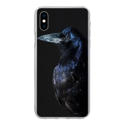 Produktbild von MuchoWow® Handyhülle Schutzhülle Hülle für iPhone Xs Vogel - Tiere - Schwarz Silikon Softcase Handy Hülle - Handytasche
