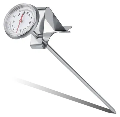 Produktbild von Milchthermometer Milchschaum-Thermometer Kaffeethermometer - -10 bis 110 °C - Edelstahl - Mit Clip