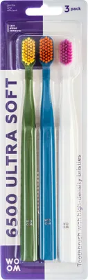 Produktbild von WOOM Zahnbürste 6500 ULTRA SOFT, 3er Pack