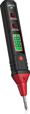 Produktbild von Spannungsprueferstift, Elektrizitaetstester, 12300 V Wechselstromspannungspruefer NCV-Induktionsphasenfolgemessung mit Taschenlampen-LCD-Anzeige