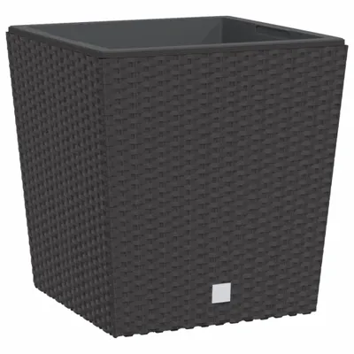 Immagine prodotto di Fioriera con inserto estraibile marrone 21/32 L PP rattan