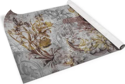 Produktbild von Alte florale fototapete an der wand– Möbelfolie selbstklebend – PVC Klebefolie für Möbel – Küche – Schränke – Möbelrenovierungsfolie – Möbeldekorfolie – 100x50 cm