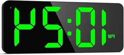 Produktbild von LED Wanduhr mit großem Display - Zeit anzeigen - Automatische Helligkeit - 7,1 cm Ziffern - Grün