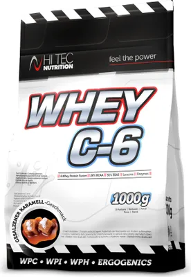 Produktbild von HI TEC Nutrition Whey C-6  - 1000g        Salted Carmel