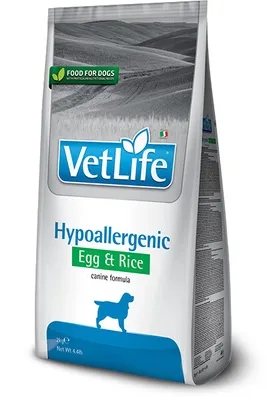 Obrázok produktu pre Farmina Pet Food Vet Life Hypoallergenic, Dospelý, Akékoľvek plemeno, Egg, ryža, 12 kg