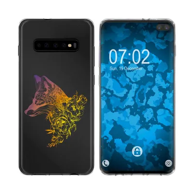 Produktbild von PhoneNatic Case kompatibel mit Samsung Galaxy S10 Plus Silikon-Hülle Floral Fuchs M1-3