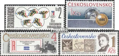 Produktbild von Briefmarken Tschechoslowakei 1986 Mi 2861,2863,2872,2894 (kompl.Ausg.) postfrisch Olympia