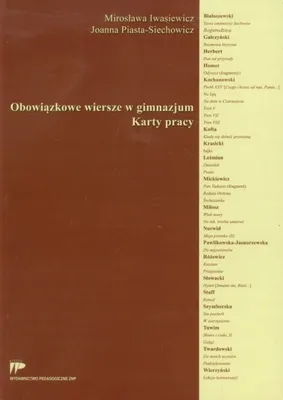 Zdjęcie produktu dla Obowiazkowe wiersze w gimnazjum Karty pracy