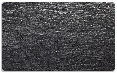 Produktbild von Wallario Frühstücksbrettchen aus Glas, je 14 x 23 cm, mit rutschfesten Füßen, Motiv Muster schwarz-weiße Steintafel Optik