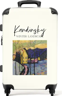 Produktbild von NoBoringSuitcases.com® Großer Koffer - Kunst - Kandinsky - Winter - Farben - Alte Meister - Kombinationsschloss TSA - Hartschalen Trolley 4 Rollen - 72 liter - Reisekoffer - 66 cmKoffer Mittelgroß 67x43x25 cm, 72L,