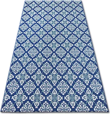 Produktbild von Teppich COLOR 19246/699 SISAL Blumen Blau Blau 200x290 cm