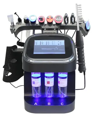 Produktbild von Gesichtsbehandlungsgerät - 12-in-1 Blasenspa - Wasserstoffreinigung - Blasenreinigung - Vibrationsmassage - 220 V - EU-Stecker - Lila