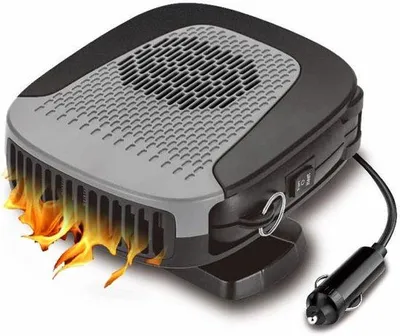 Zdjęcie produktu dla Ręczny wentylator 12 V, 120 W z funkcją ogrzewania i obrotem o 360°