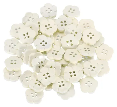 Productafbeelding van Set van 50 bloempotjes knopen van 18 mm voor naaien