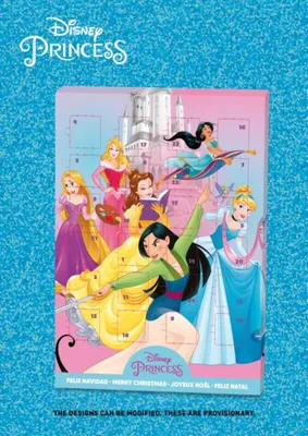 Zdjęcie produktu dla Wawi Disney Kalendarz Adwentowy Księżniczki Czekolada Mleczna Opakowanie 75g