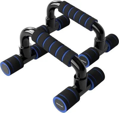 Productafbeelding van Opdrukbeugels Set - Push-up Handgrepen - Krachttraining Bovenlichaam - Antislip Handgrepen - 22 x 14 x 12 cm - Blauw