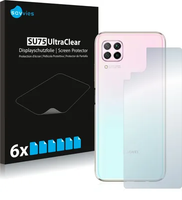 Produktbild von 6x Savvies Schutzfolie für Huawei P40 lite (Rückseite) Folie Klar