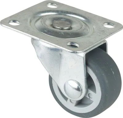 Produktbild von BS Rollen Lenkrolle F26, mit Platte, Durchmesser 30, B 14mm 20kg, Gummi