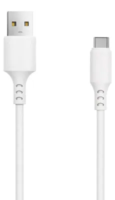 Zdjęcie produktu dla Kabel Setty USB-A do USB-C, 1,0 m, 2 A, 10 W, biały, wytrzymały kabel do ładowania