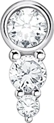 Produktbild von THOMAS SABO Einzel Ohrstecker "Weisse Steine" Silber H2143-0