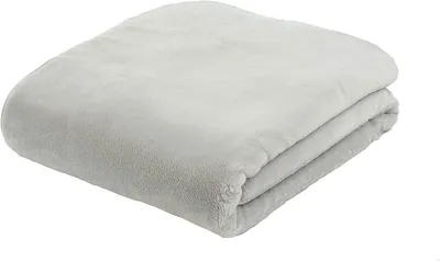 Produktbild von Premium Cashmere Kuscheldecke Tagesdecke Wohndecke 130 x 170 cm - Silber
