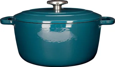 Image de Cocotte avec Couvercle COSY & TRENDY FONTESTIC, Fonte Émaillée, Ø24 cm, 4,6 L, Tous Feux dont Induction, Bleu